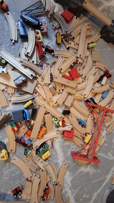 Tory drewniane. Kolejka ogromny zestaw