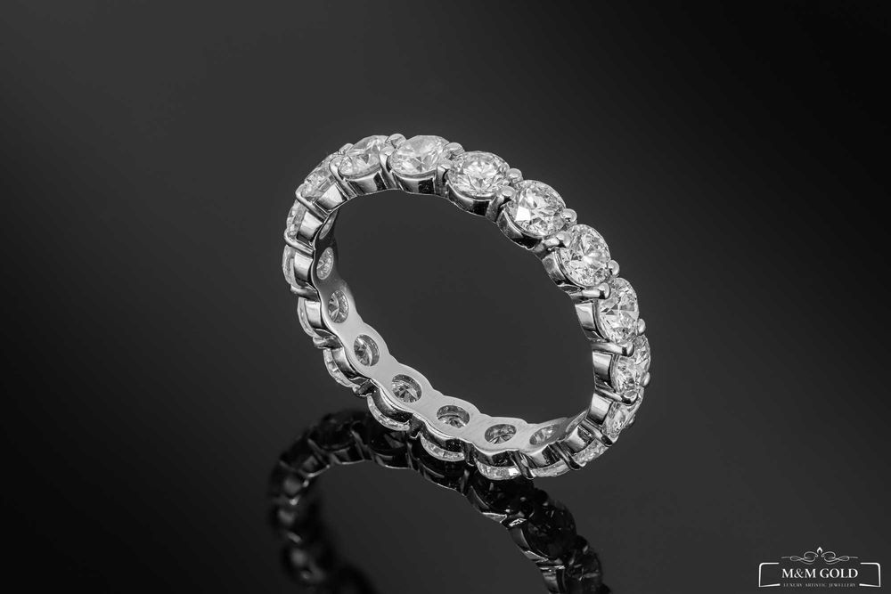 Obrączka złota z diamentami 2.00ct eternity