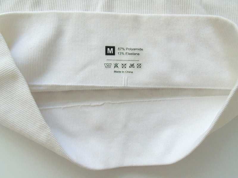 Modelujące białe wyszczuplające majteczki z nogawką M-L