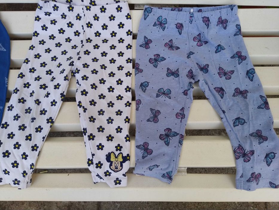 Calças menina em algodão - 12 - 18 meses - Diversos padrões - 86 cm
