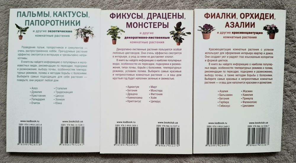 Книги про кімнатні рослини