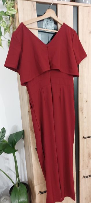 Bordowy kombinezon długi L LOVESTRUCK