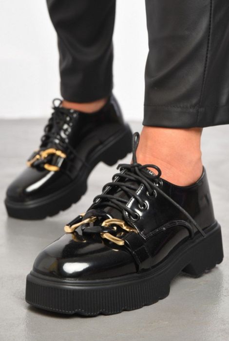 Лаковані лофери 24 см стелька