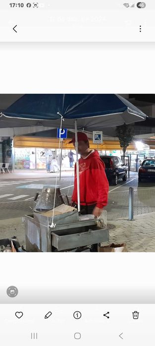 Carrinho de assar castanhas