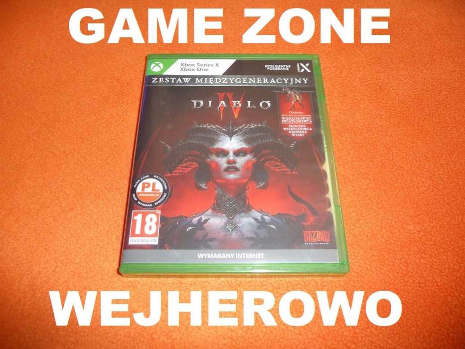 Diablo 4 Xbox One + S + X + Series X = PŁYTA PL = Wejherowo
