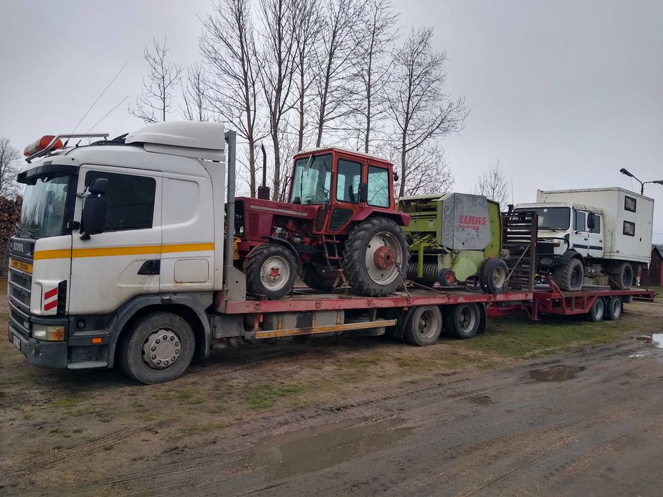 Pomoc drogowa laweta transport sprzętu rolniczego oraz budowlanego