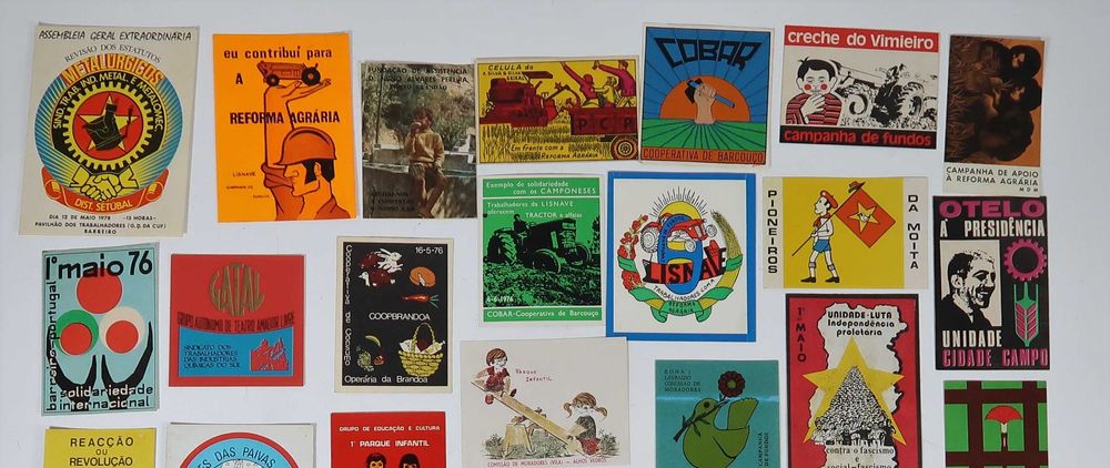 66 raros autocolantes antigos revolucionários /sincalistas / PCP