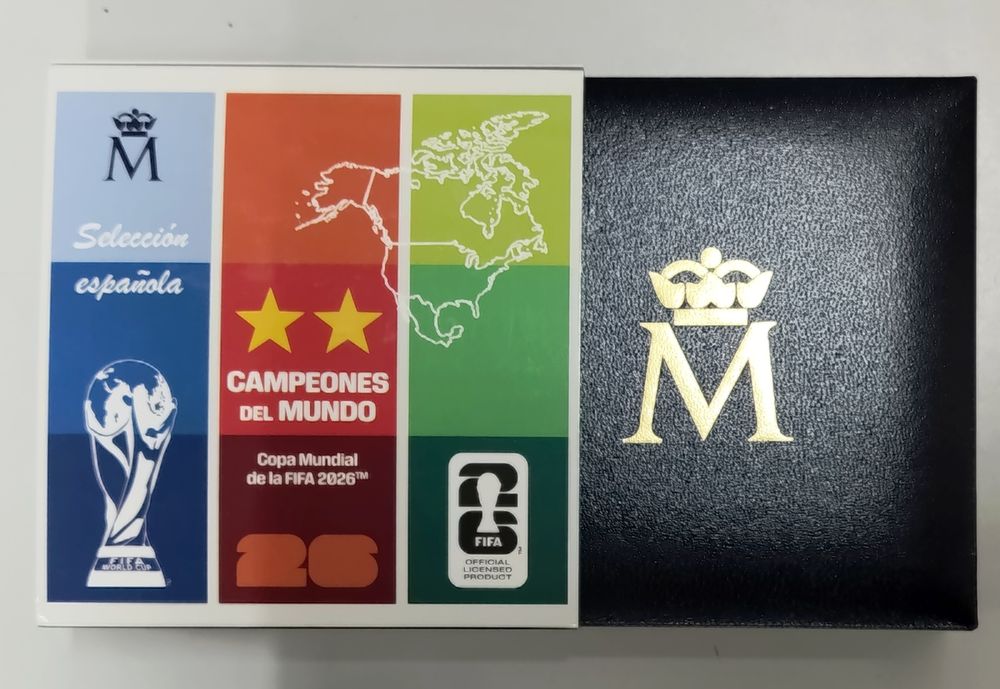 Moeda 5 Euros de Espanha do Campeonato do Mundo