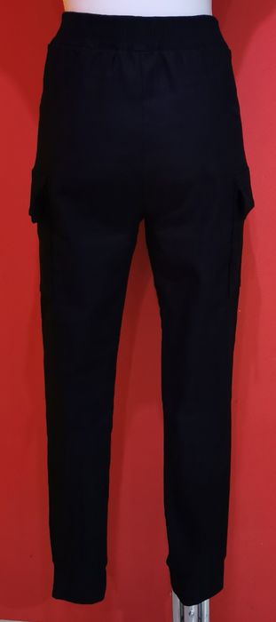 Spodnie czarne bojówki łańcuszek