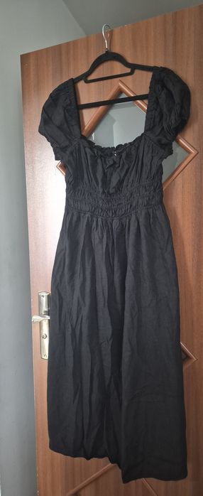 H&M Divided L sukienka hiszpanka len