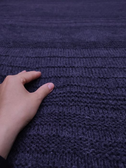 Шикарный вязанный плед на кровать (ручная работа)