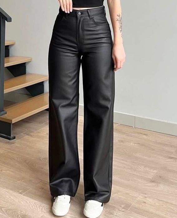 Жіночі штани з якісної еко-шкіри