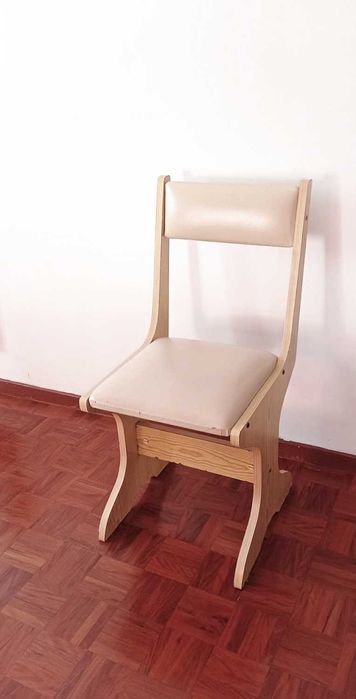 Secretária Cadeira Madeira 1 Gaveta Castanho - Oferta