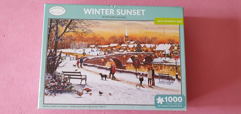 Puzzle Otter House 1000, Winter Sunset
