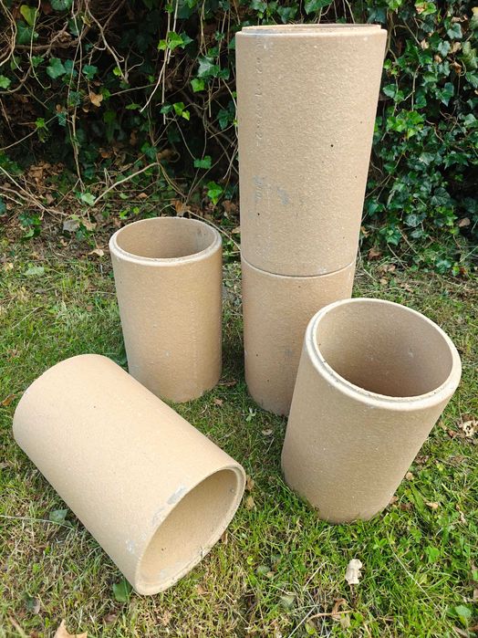 Ceramiczne wkłady kominowe 180 mm, nowe, firmy Leier + wełna, otulina