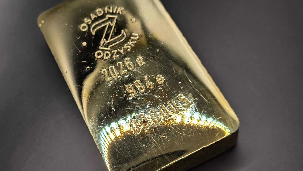 Mosiężna sztabka. Kolekcjonerska. 984 gramy.