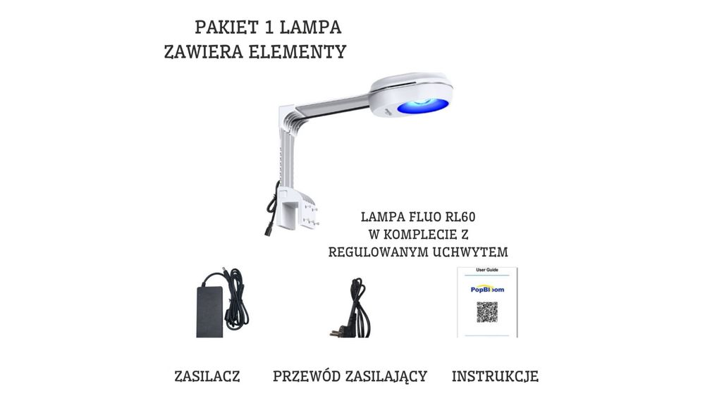 Fluo Rl60 Popbloom Mega Lampa do Akwarium Wifi 60w Soczewka Zobacz!