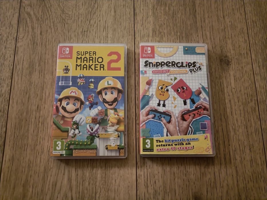 2 gry Nintendo Switch - Super Mario Maker 2, Snipperclips plus