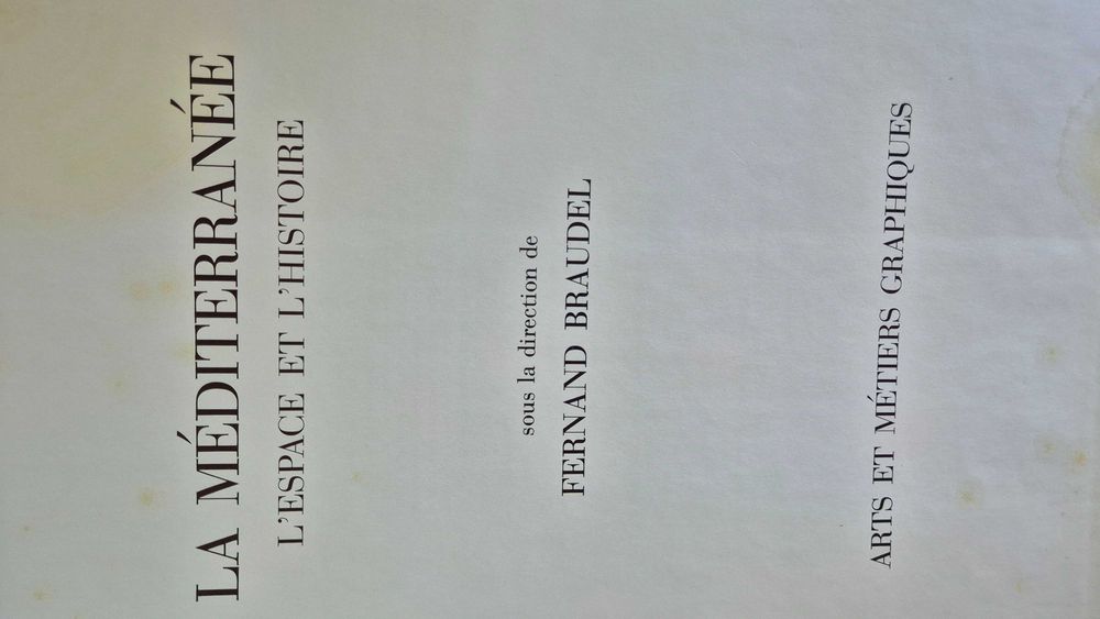 Livro, La Méditerranée (O Mediterraneo) Fernand Braudel, Francês, 2 vol.  Edição original monumental ilustrada  Arts et Métiers Graphiques
