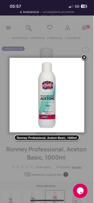 Aceton ronney 2 szt najtaniej litr