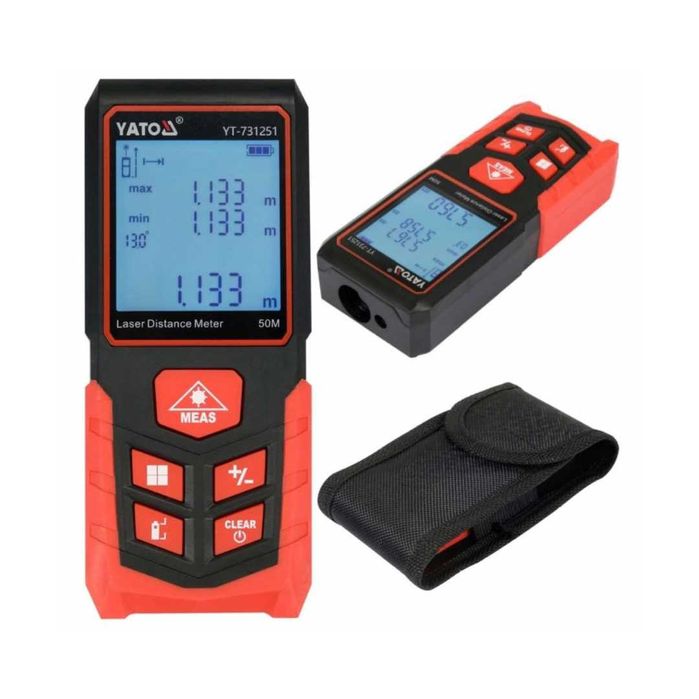 yato dalmierz laserowy miernik odległości cyfrowy 50m
