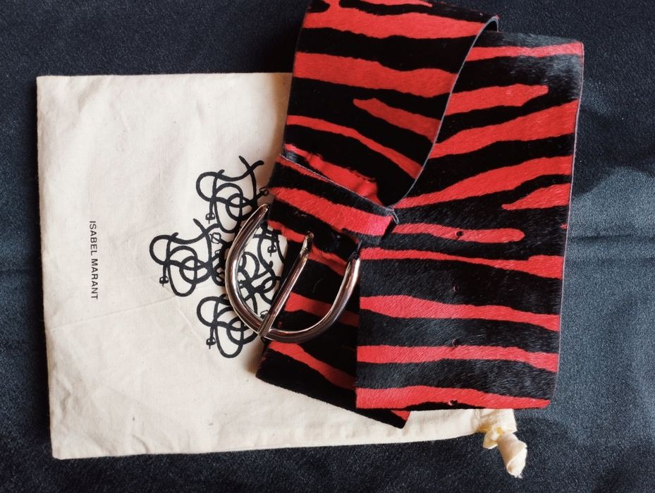 Pasek Isabel Marant skóra z włosiem