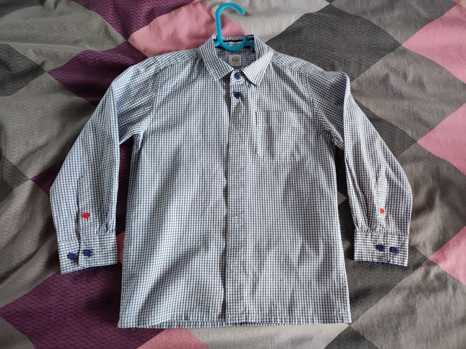 Koszula z długim rękawem w kratę kratkę Cool Club by Smyk