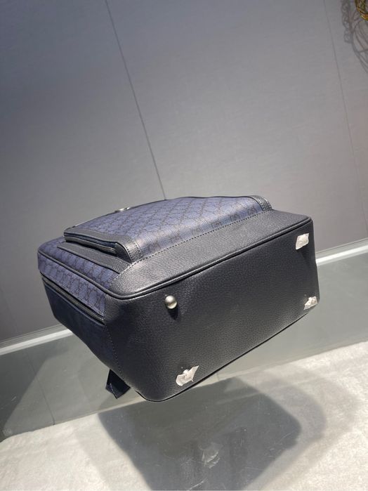 Рюкзак мужской синий Louis Vuitton GCC унисекс портфель ранец кожаный