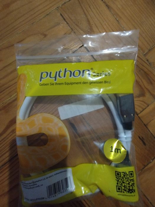 Cabo DisplayPort 2.0 Python Branco 1 metro (Novo)