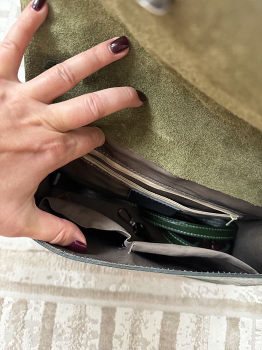 Шкіряна сумка з ефектом шкіри рептилії