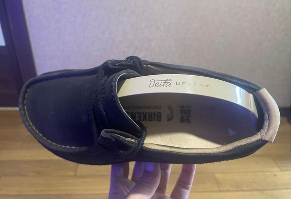 Стильні лофери туфлі Birkenstock з натуральної шкіри оригінал