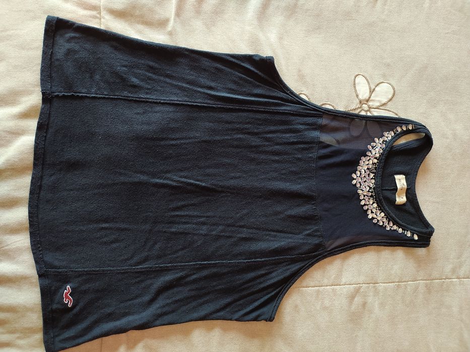 Top de alças azul escuro