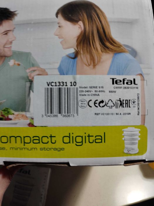 Máquina a vapor Tefal Minicompact digital completamente nova