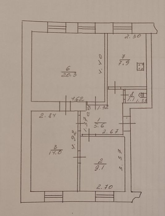 Продам 3-х кімнатну квартиру в м. Заводське.