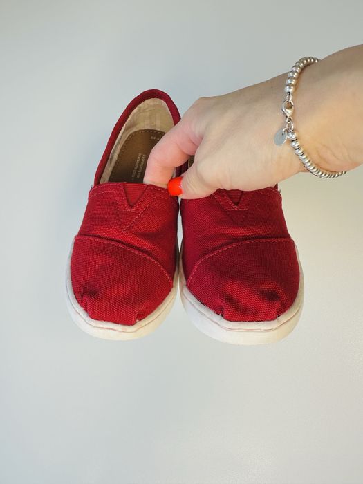 Червоні дитячі кеди сліпони toms 31 розміру