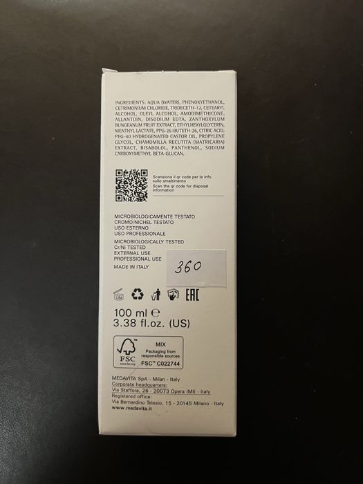 Medavita Velour Lotion 100 ml - tonik kojący do wrażliwej skóry głowy