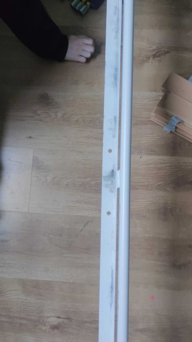 Łóżko Ikea Minnen, regulacja długości, rama metalowa i drewniane dno