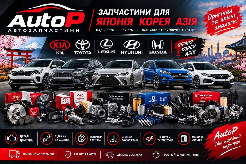Оригінальні та аналог Ричаги Фільра масло та датчики для Toyota , Nissan , Mitsubishi , Lexus та азіатів