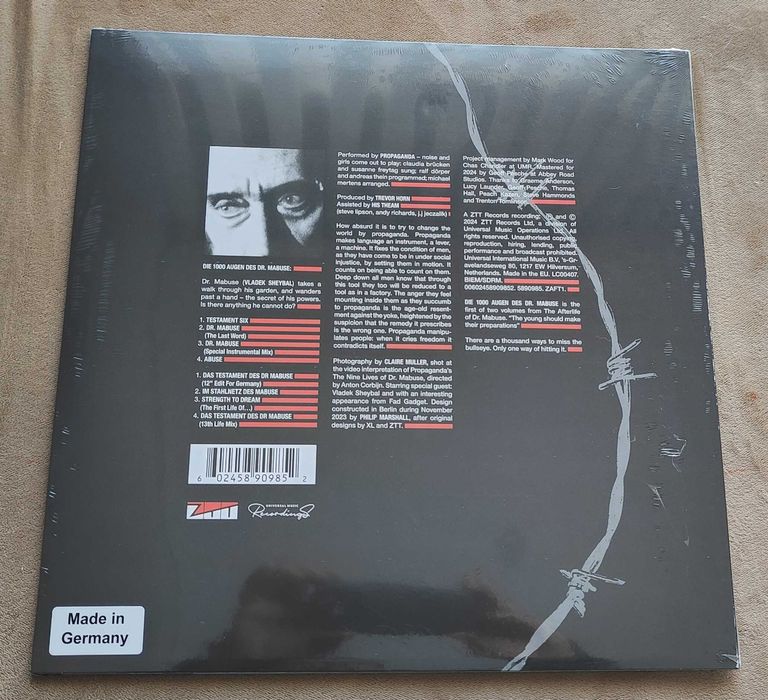 Propaganda - "present die 1000 augen des Dr Mabuse" Lp RSD 2024 Selado