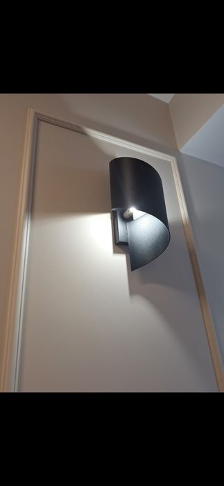 Dwa kinkiety ścienne wewnętrzne  czarne falowane