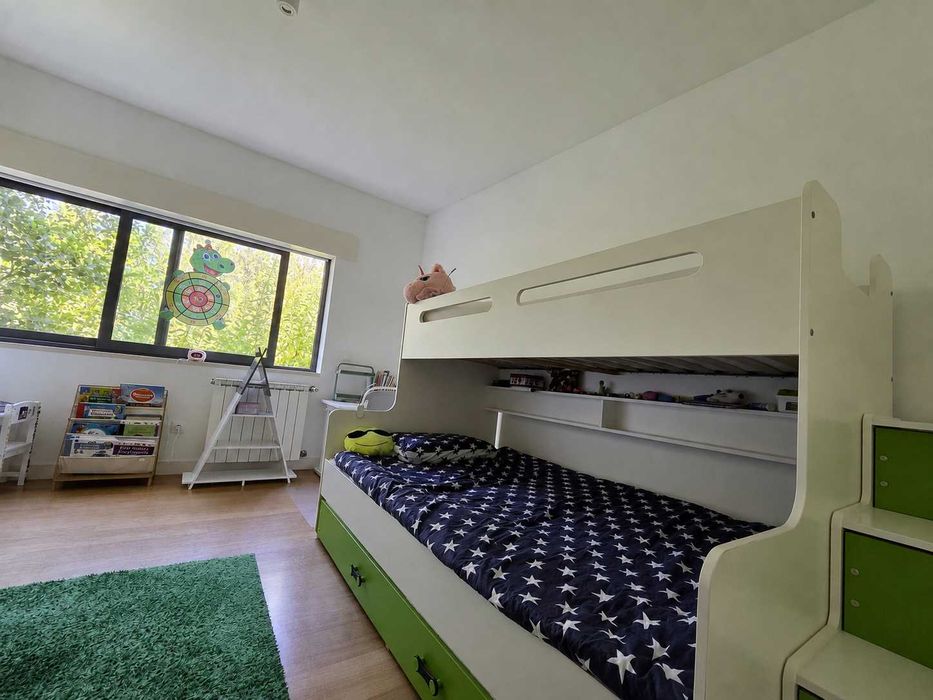 Beliche infantil BMS Max 3 com cama extraível, 3 camas e colchões