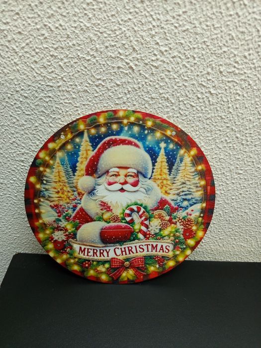 Placa decorativa de natal.