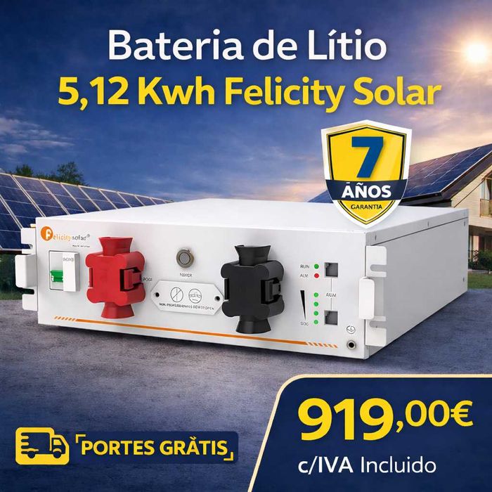 Batería de Litio 5,12 Kwh Felicity  Solar