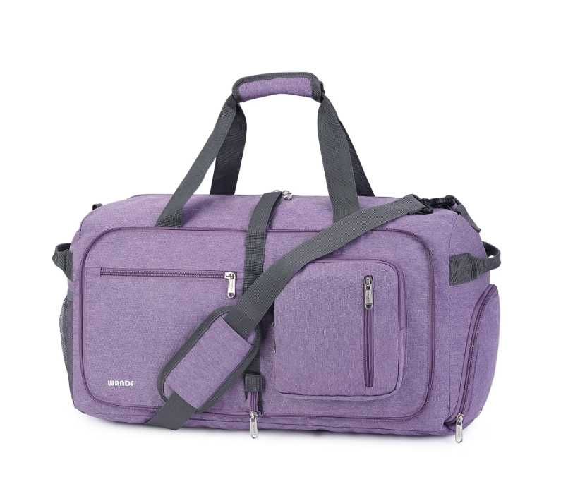 Torba Podróżna 40L Składana do Samolotu z Kieszenią na Buty Fitness