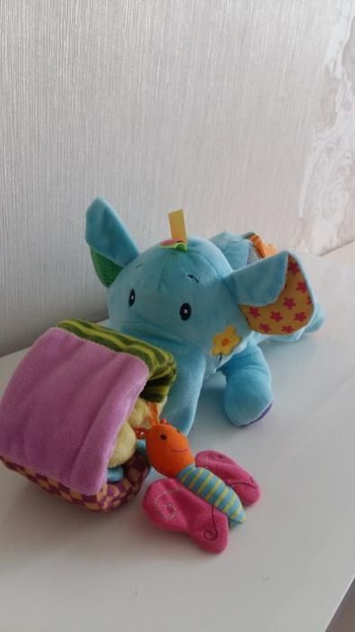 Развивающая игрушка Biba Toys Слоненок Элли Голубой
