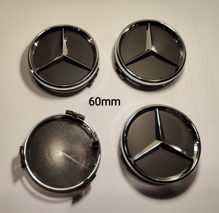 TODOS os Centros de jantes Mercedes Benz 75mm ou 60mm & Simbolo capô 5
