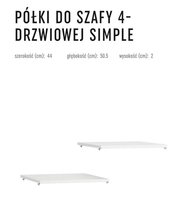 Półki vox simple białe nowe 2 szt