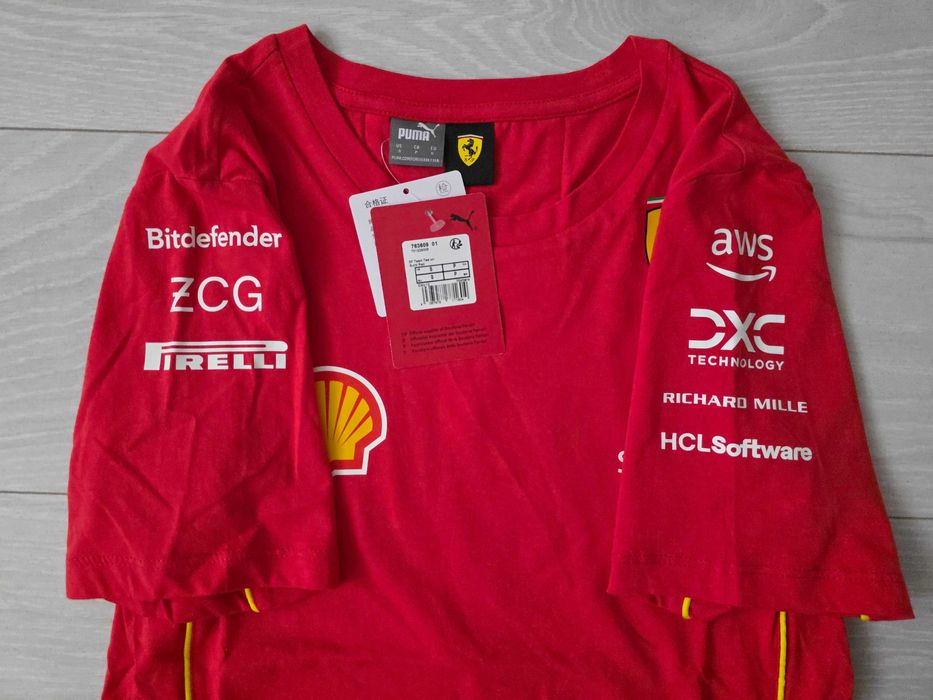 damska koszulka Scuderia Ferrari 2024, Puma, F1, Formula 1, S, Leclerc