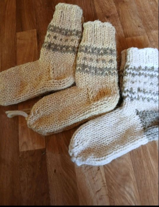 В*язані шкарпетки, шкарпетки з овчини