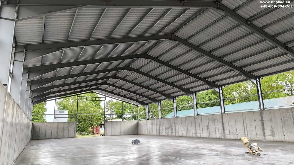 Konstrukcja stalowa hali. 22x45x6,6m. Producent. Bartoszyce.